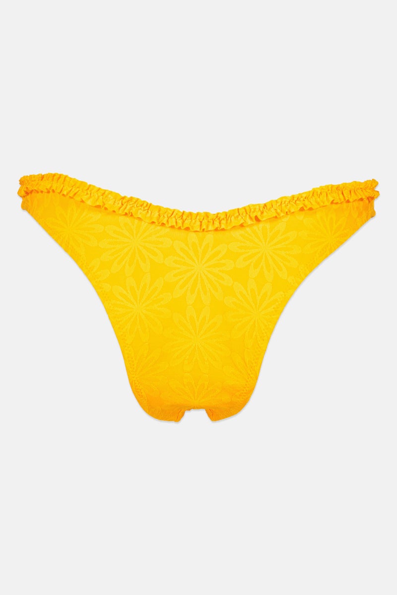 Bershka Women Textured Bikini Bottom, Orange - Image 3