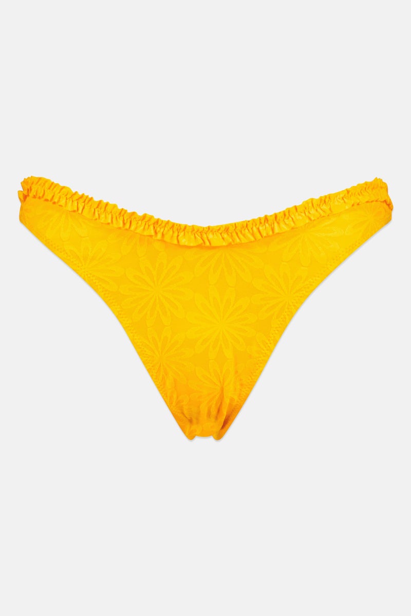 Bershka Women Textured Bikini Bottom, Orange - Image 2