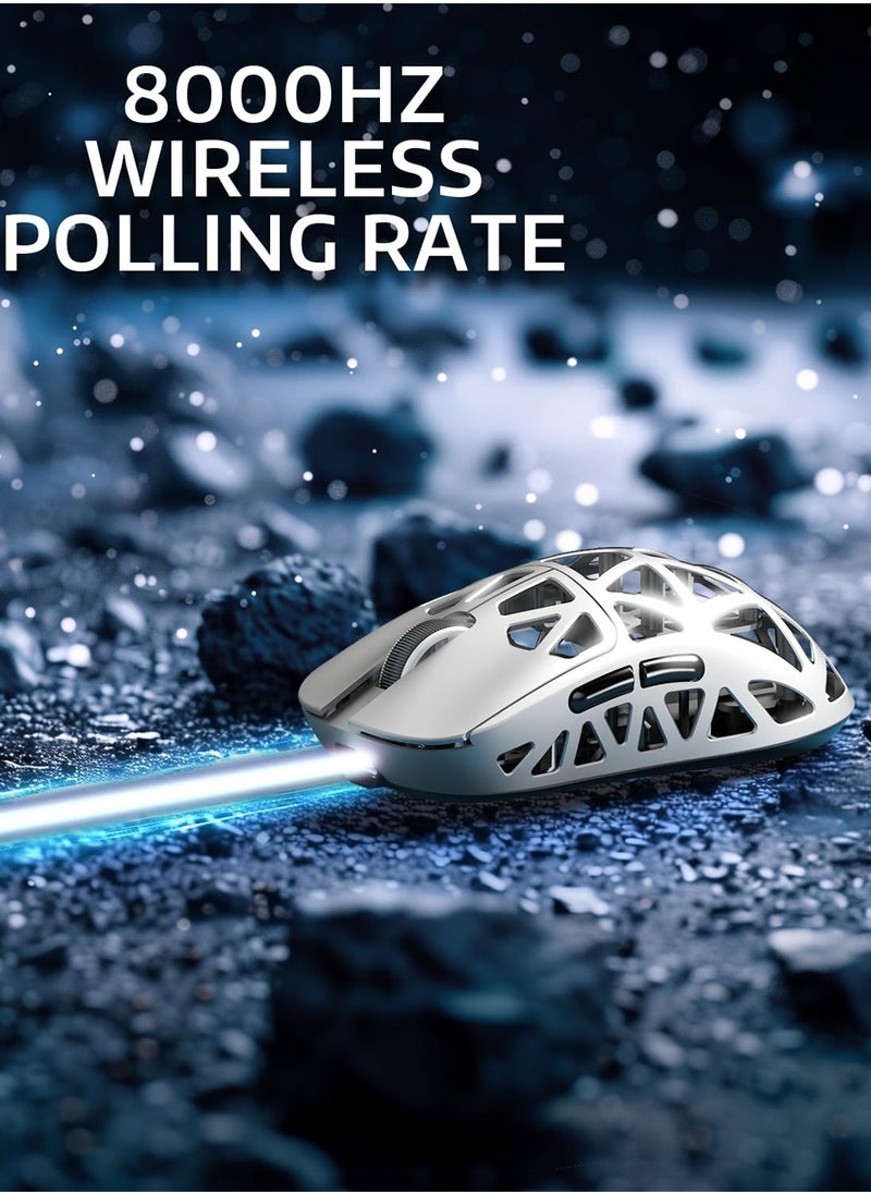 Attack Shark - R2 Wireless Gaming Mouse, Superlight Magnesium Alloy, PAW3950 42000 DPI Optical Sensor, 8000Hz Polling Rate, 2.4G/BT/Wired Programmable Mice for Win Mac Gamer - Image 1