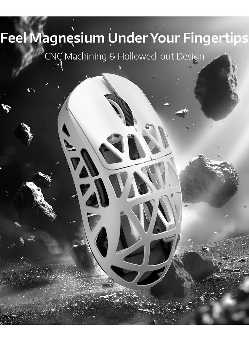 Attack Shark - R2 Wireless Gaming Mouse, Superlight Magnesium Alloy, PAW3950 42000 DPI Optical Sensor, 8000Hz Polling Rate, 2.4G/BT/Wired Programmable Mice for Win Mac Gamer - Image 1