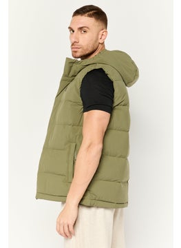 Adidas Men Sportswear Fit Sleeveless Outdoor Vest Jacket, Olive  - Image 4