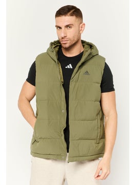 Adidas Men Sportswear Fit Sleeveless Outdoor Vest Jacket, Olive  - Image 1