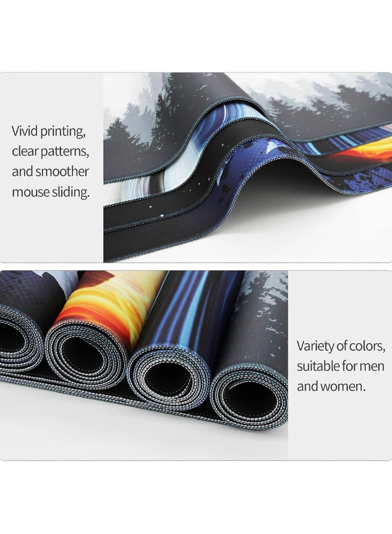 Rock Pow Large Mouse Pad Extended Gaming Mouse Pad Non-Slip Rubber Base Mouse pad Office Desk Mat Smooth Cloth Surface Keyboard Mouse Pads for Computers (800 * 300 * 3mm)Forest - Image 5