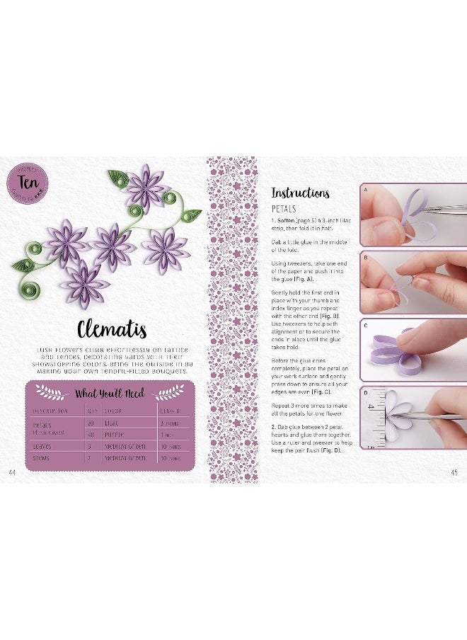 null - The Art of Paper Quilling Kit: Create 10 Beautiful Flora and Fauna Designs - Incl - Image 1