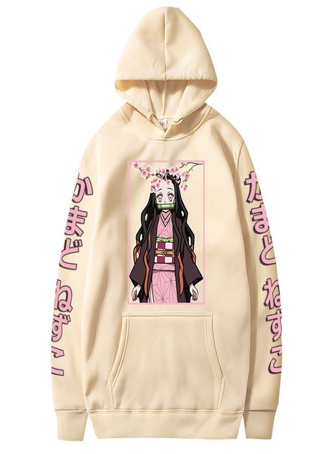 New Thick Fuffy Hoodie Anime Ghost Blade Fall and Winter Loose Hip Hop Sports Pullover Hoodie  - Image 1