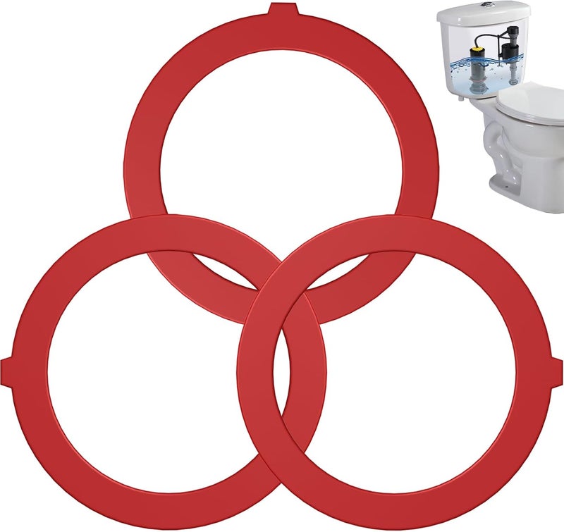 Ullnosoo Flush Valve Seal for Kohler, 3 Pack Upgraded Silicone Material Canister Flush Valve Toilet Gasket Replacement Parts for K-GP1059291, Easy to Install and Uninstall - Image 1