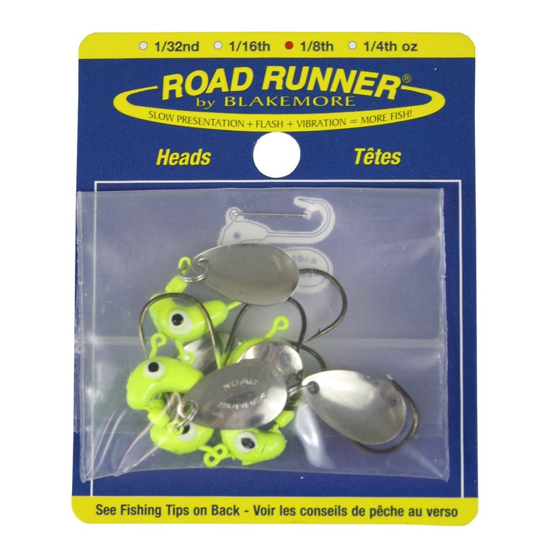 Blakemore TTI Fishing Co Road Runner Bulk Head Hook (Chartreuse, 1/8-Ounce) - Image 5