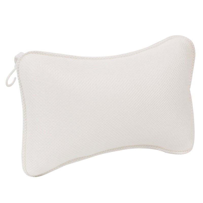2 pcs Non- Bathtub Pillow with Cups Pillow Neck Shoulder Support Cushion (White) - Image 3