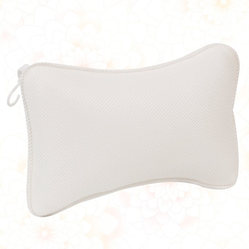 2 pcs Non- Bathtub Pillow with Cups Pillow Neck Shoulder Support Cushion (White) - Image 5