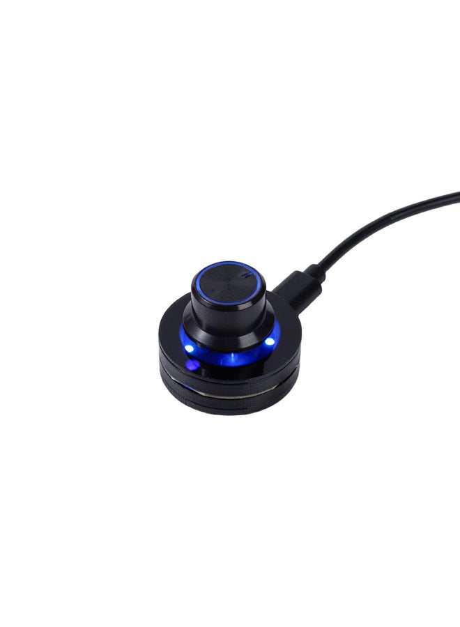 Multimedia Knob USB Custom Keyboard Volume Control Support Shortcut Key Copy And Paste-Color:Black (translucent Keycap)-official Standard Configuration-six-button Mode