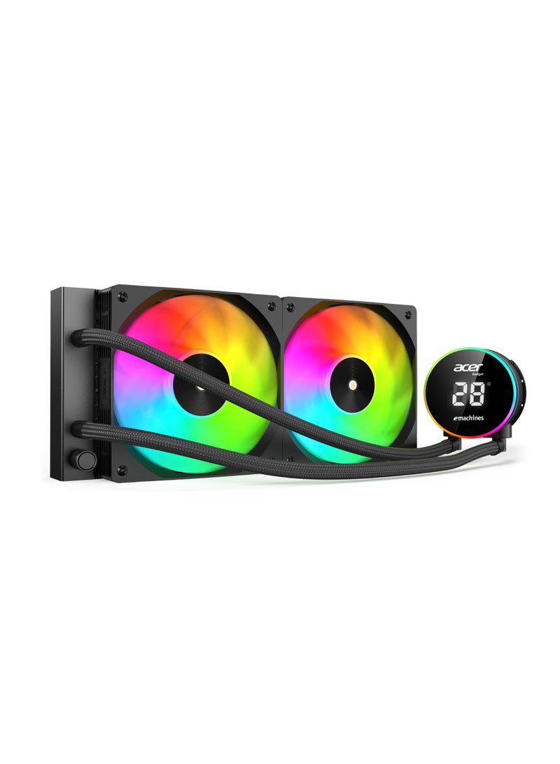 أيسر AC240، مبرد ماء للمعالج مع مروحة، رادياتير ألومنيوم، متوافق مع AMD وIntel، تبريد سائل عالي الأداء، لون أسود - Image 4