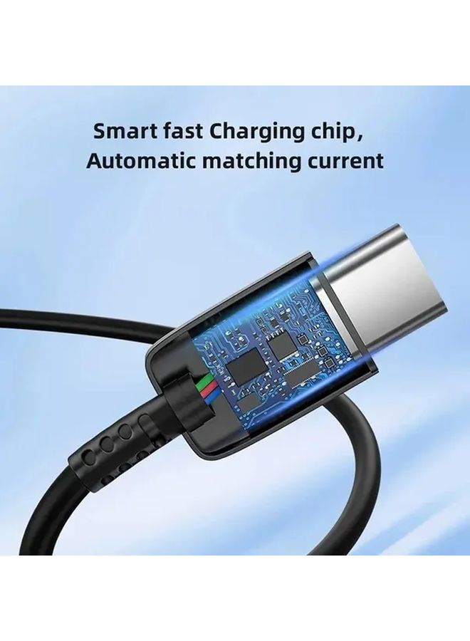 45W Fast Charging Cable 5A PD 39.37 Inch Fast Durable Phone Charger Black - Image 4