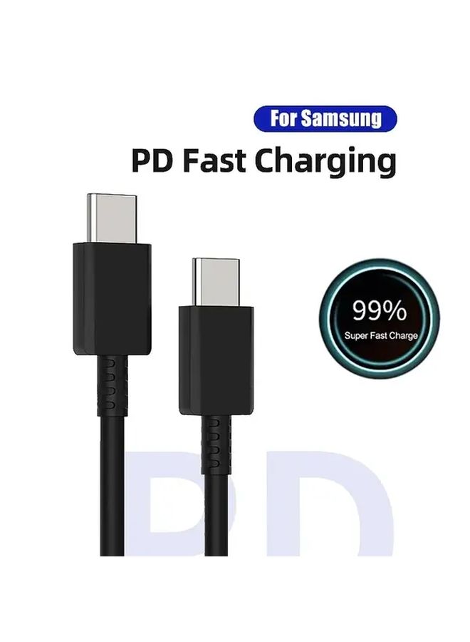 45W Fast Charging Cable 5A PD 39.37 Inch Fast Durable Phone Charger Black - Image 2
