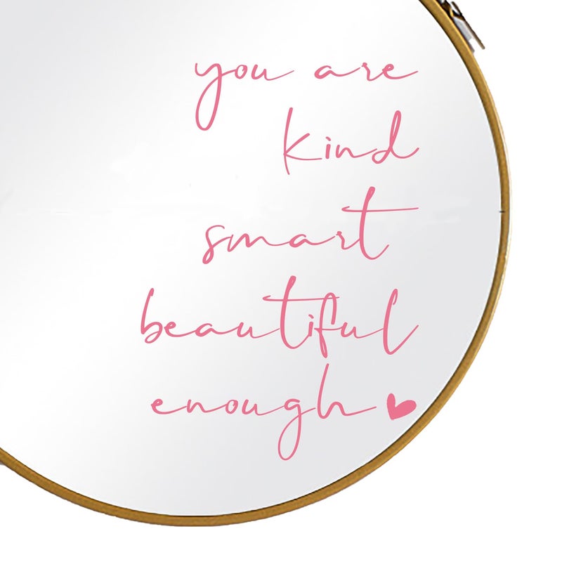 CIKTCOKO 3X Affirmation Mirror Decal,Room Decal,Positive Affirmation Mirror Sticker for Bedroom Home Decoration,You are Kind Smart Beautiful Enough Stickers,Bathroom Decor,Salon Vanity Mirror Decor - Image 1