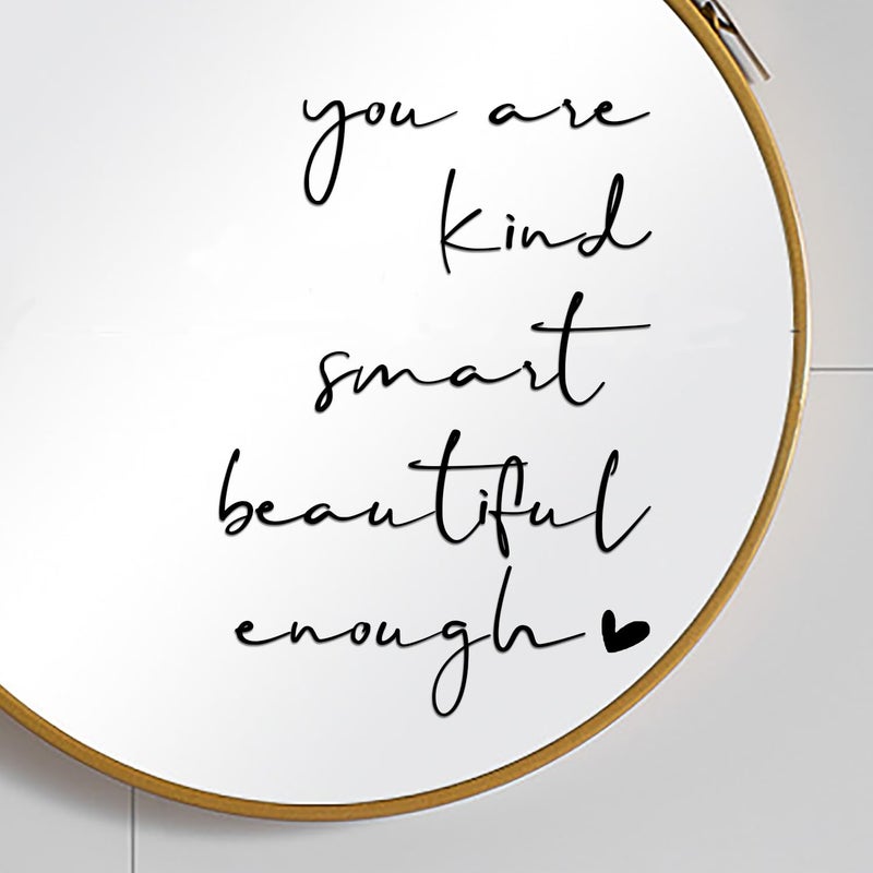 CIKTCOKO 3X Affirmation Mirror Decal,Room Decal,Positive Affirmation Mirror Sticker for Bedroom Home Decoration,You are Kind Smart Beautiful Enough Stickers,Bathroom Decor,Salon Vanity Mirror Decor - Image 5