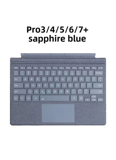 Microsoft Surface Keyboard For 2024 Surfac Pro11pro7 Magnetic Touch Backlit Bluetooth Keyboard-Color:Pro3/4/5/6/7+ [backlight Blue]