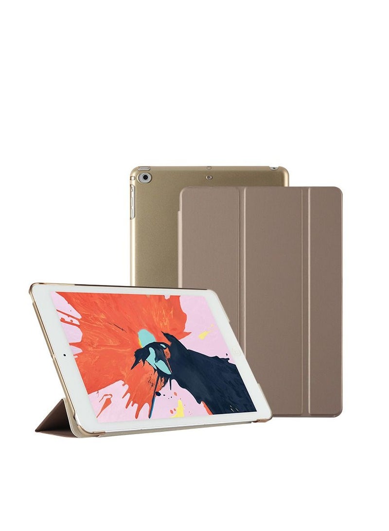 Loquat Golden iPad Three Fold Intelligent Sleep Hard Shell