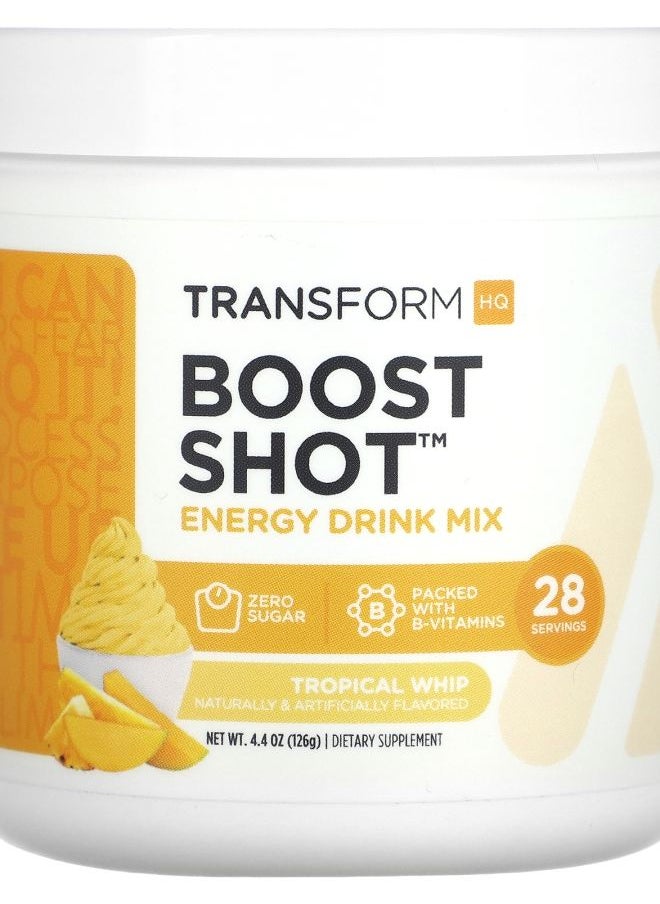 TransformHQ Boost Shot Energy Drink Mix Tropical Whip 4.4 oz (126 g) 