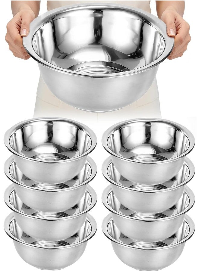 YEXEXINM 8 PCS Stainless Steel Mixing Bowls 13 Inch 8 Qt Extra Large Metal Basin with Mirror Finish, Heavy-Duty Salad Dough Bowl Kitchen Prep Bowl Dishwasher Safe Dish Tub for Home & Commercial Cooking - Image 1
