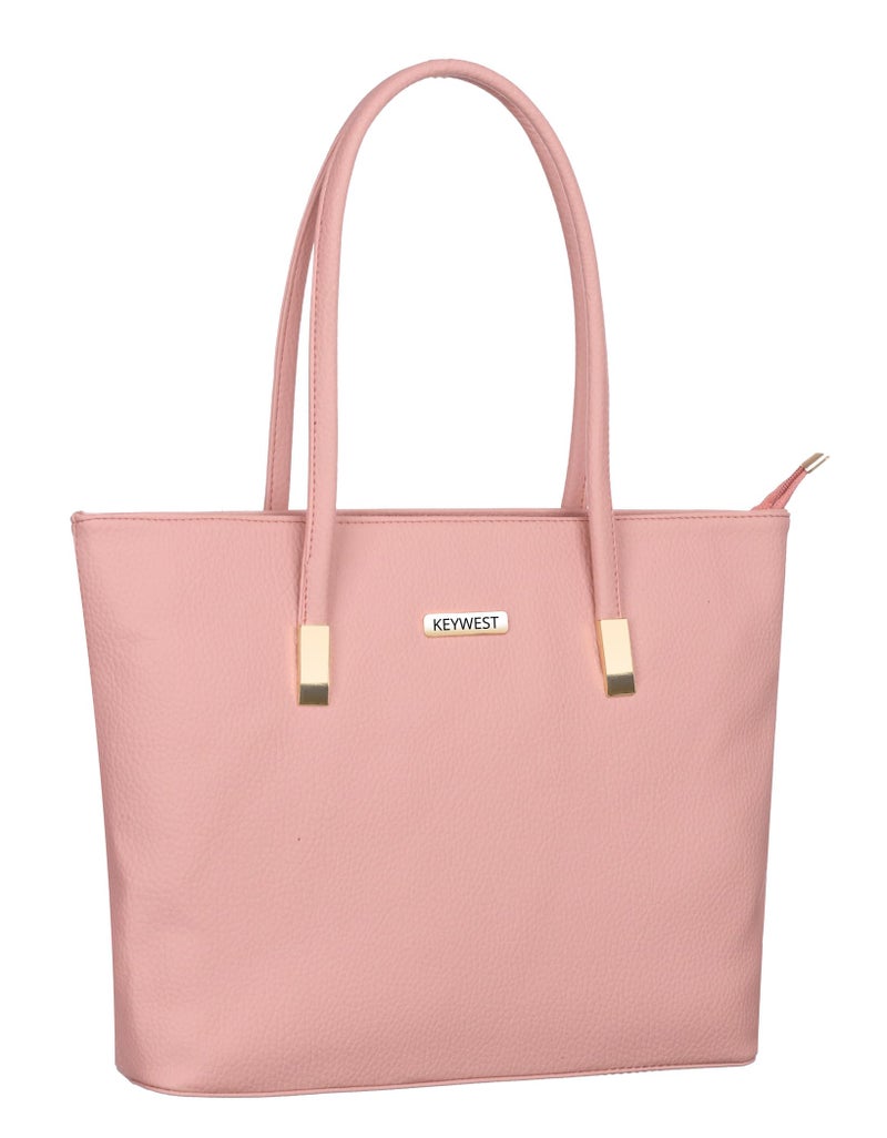 Keywest Women's Betula Satchel Tote Handbag for Women | Ladies purse | Stylish Shoulder Bag | Gift For Woman | Light Pink - Image 1