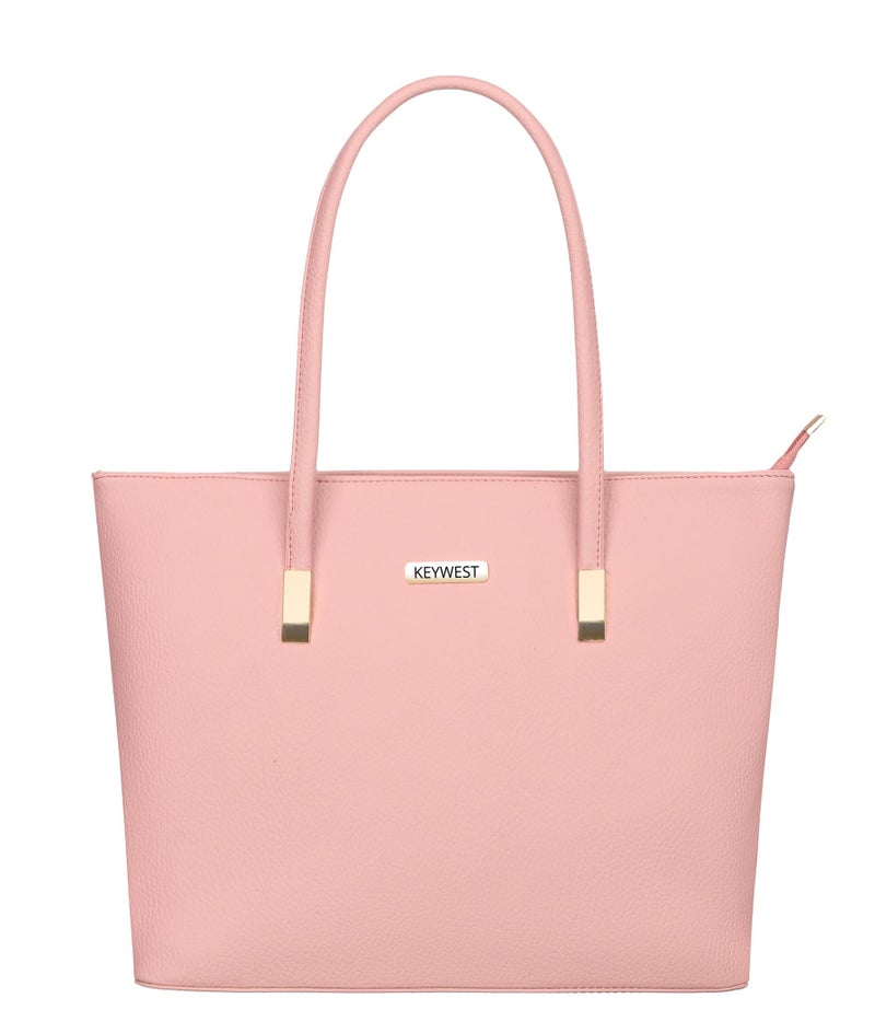 Keywest Women's Betula Satchel Tote Handbag for Women | Ladies purse | Stylish Shoulder Bag | Gift For Woman | Light Pink - Image 2