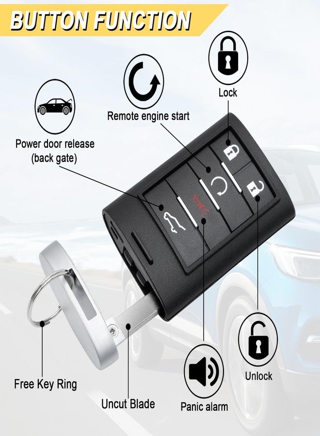 Vurkcy Key Fob Replacement for 2010-2015 SRX ATS XTS ELR, NBG009768T, 2pcs - Image 3