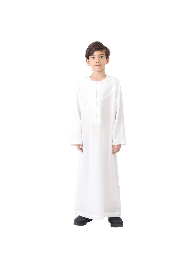 NIBEMINENT Boy's Muslim Clothes Durable Kaftan Robe Dubai Long Gown Ethnic Clothes,1pc Soft Robe  - Image 1