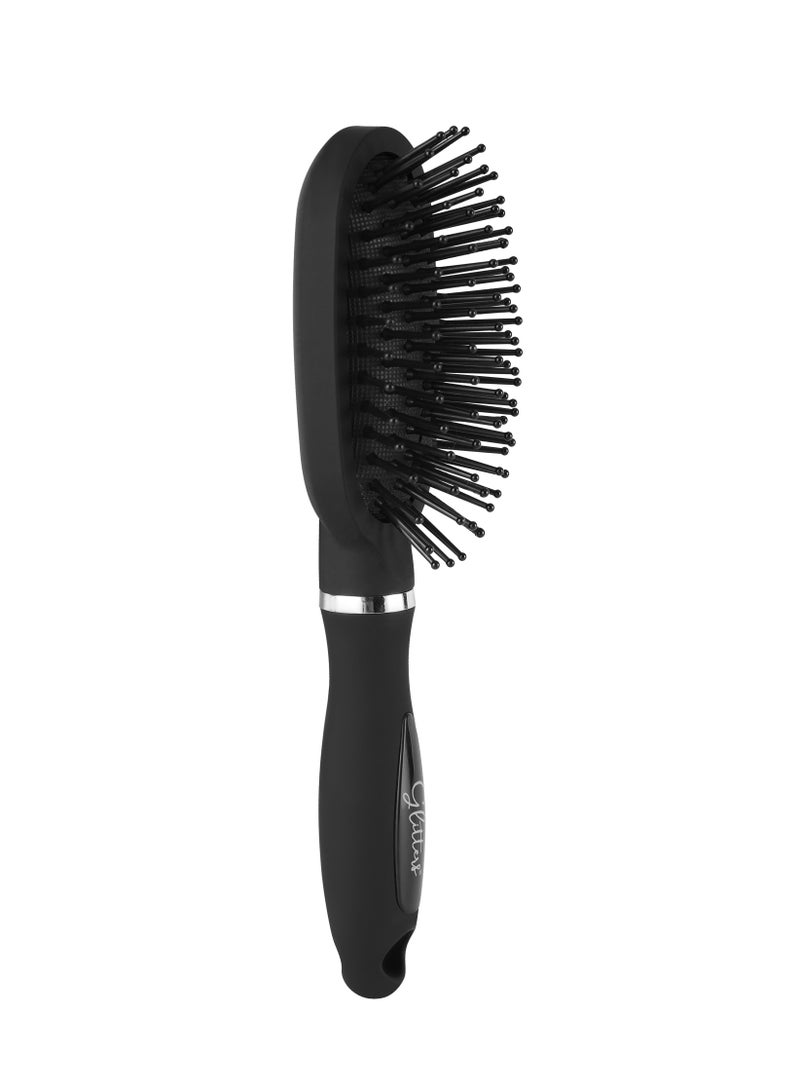 Glitters Hair Brushes for Men Women, Hole Design Hair Blow Drying Styling Brush Curve Brush Barber Brush for Long, Thick, Thin, Curly Hair, Slicked-back Hair - Image 1