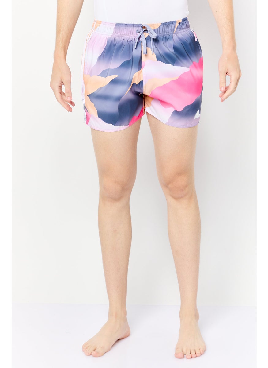 Adidas Men Allover Print Swimming Shorts, Multicolor  - Image 1