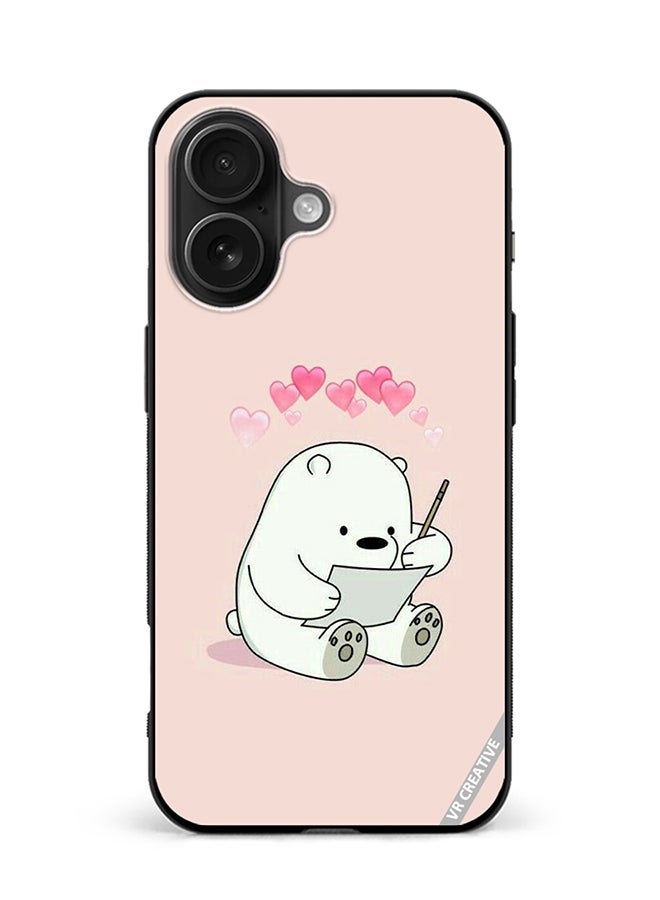 Protective Case Cover For Apple iPhone 16 Plus Cute Teddy Design Multicolour