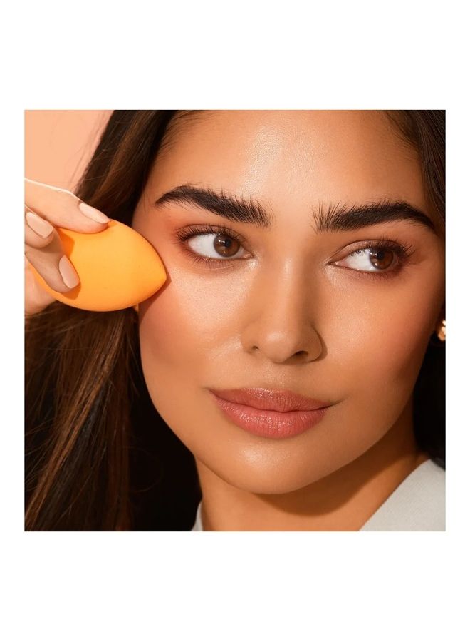 REAL TECHNIQUES Miracle Complexion Sponge Blender For Liquid And Cream Foundation Full Coverage Professional Makeup Tool Streak And Cruelty Free Vegan Latex Free 4 Count Orange - Image 3