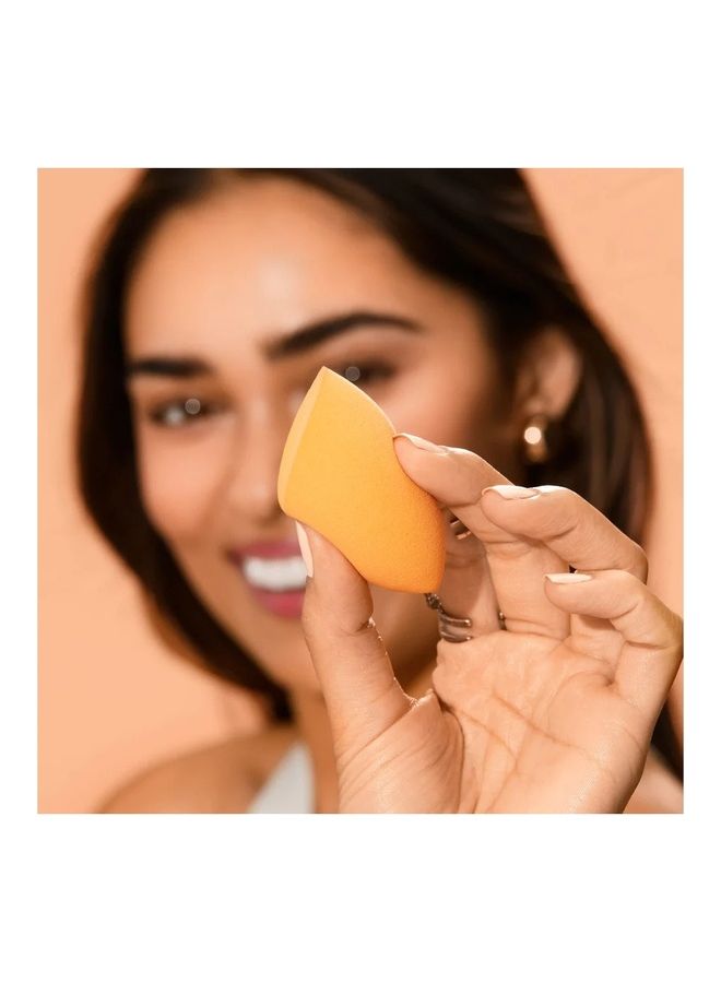 REAL TECHNIQUES Miracle Complexion Sponge Blender For Liquid And Cream Foundation Full Coverage Professional Makeup Tool Streak And Cruelty Free Vegan Latex Free 4 Count Orange - Image 4