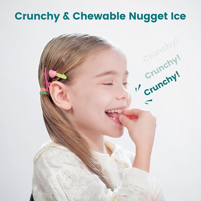 Gevi V2.0 Nugget Ice Maker Countertop 30lbs/24H, Pellet Ice Makers with Self-Cleaning & Energy-Efficient, Chewable Pebble Ice Machine for Home, White - Image 3