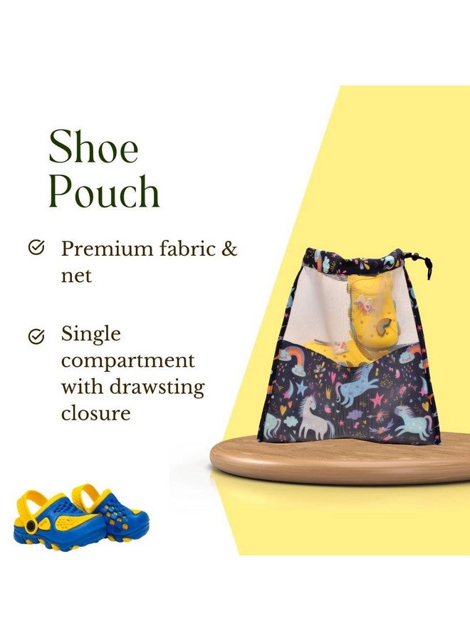 Playful Plunge Baby Shoe Pouch - Drawstring Closure, Transparent Front, 100% Polyester & Net, Single Compartment Organizer - Image 2
