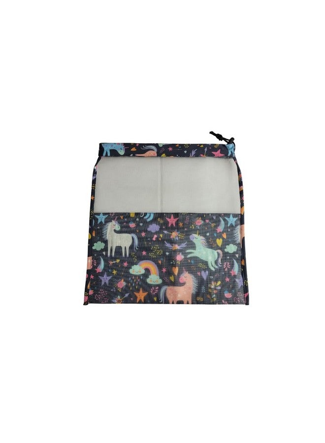 Playful Plunge Baby Shoe Pouch - Drawstring Closure, Transparent Front, 100% Polyester & Net, Single Compartment Organizer - Image 3