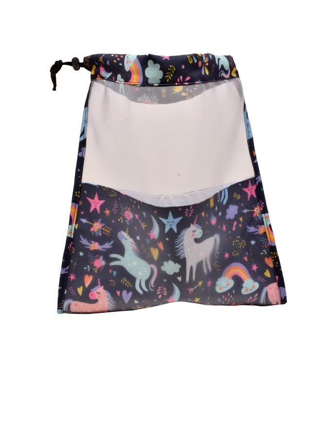 Playful Plunge Baby Shoe Pouch - Drawstring Closure, Transparent Front, 100% Polyester & Net, Single Compartment Organizer - Image 4