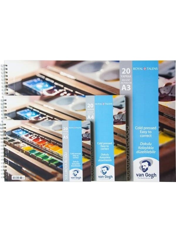 Van Gogh Watercolor Block Notebook 300 gr 20 yp A5 
