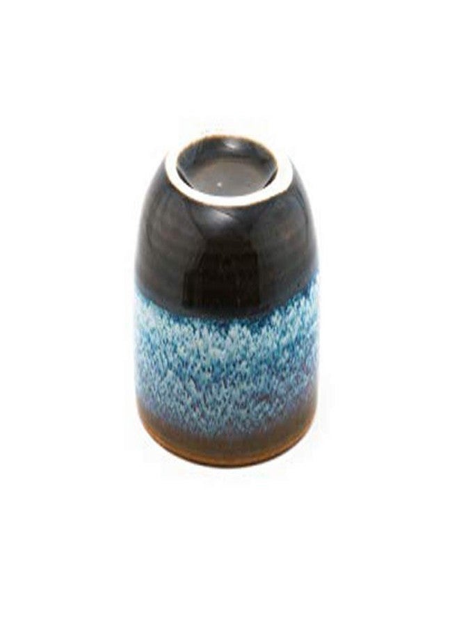 هابي سايلز عروض رائعة، طقم من 4 أكواب ساكي سيراميك مثالية سعة 2 أونصة سائلة، لوازم مطاعم يابانية (بني وأبيض) - Image 2