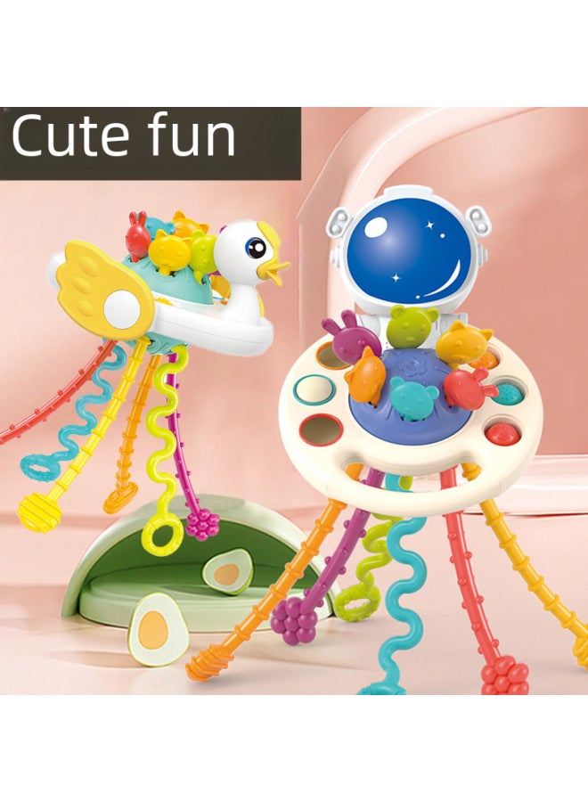 لعبة سحب أصابع الأطفال من Alien Ufo ألعاب الذكاء للتعليم المبكر للإمساك بعمر 0-1 سنة للأولاد والبنات 6 أشهر-اللون: رائد فضاء أبيض عاجي-المواصفات: محاصر - Image 2