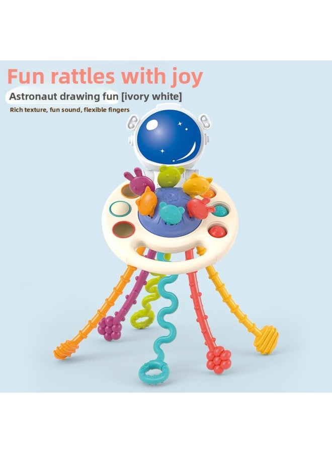لعبة سحب أصابع الأطفال من Alien Ufo ألعاب الذكاء للتعليم المبكر للإمساك بعمر 0-1 سنة للأولاد والبنات 6 أشهر-اللون: رائد فضاء أبيض عاجي-المواصفات: محاصر - Image 1