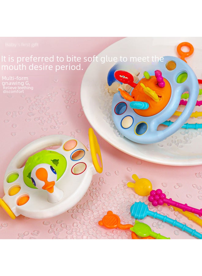 لعبة سحب أصابع الأطفال من Alien Ufo ألعاب الذكاء للتعليم المبكر للإمساك بعمر 0-1 سنة للأولاد والبنات 6 أشهر-اللون: رائد فضاء أبيض عاجي-المواصفات: محاصر - Image 3