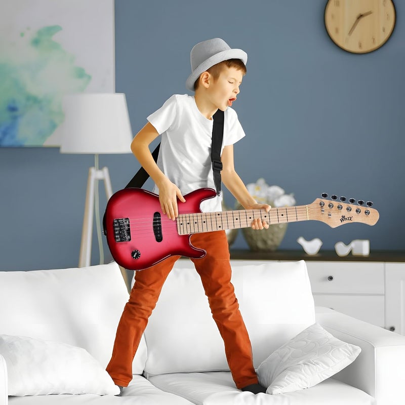 Winzz EGM100 30 Inches Real Kids Electric Guitar with Beginner Kit, Right Handed (Gradient Pink) - Image 2