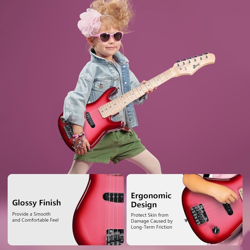 Winzz EGM100 30 Inches Real Kids Electric Guitar with Beginner Kit, Right Handed (Gradient Pink) - Image 5