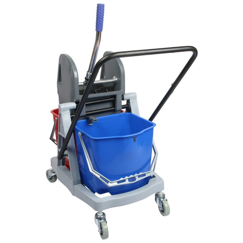 TARGET HYGIENE TARGET HYGIENE Double Bucket Mop Down Press Wringer Trolley Set 40 LTR  - Image 3