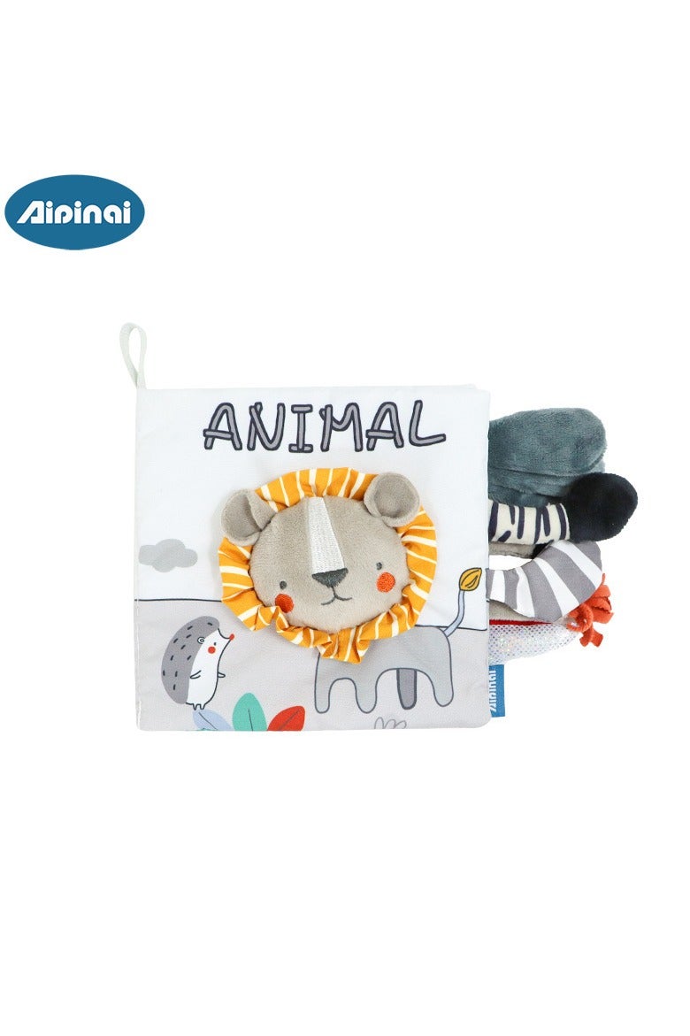 AIPINQI Baby Visual Lion Cloth Book Baby Tear-resistant Early Education Cognitive Toy - Image 1
