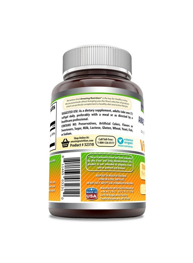 Amazing Nutrition Amazing Formulas Vitamin A 10000 IU Supplement | as Retinyl Palmitate | 3000 Mcg | Softgels | Non-GMO | Gluten Free | Made in USA (1 Pack, 250 Count) - Image 3