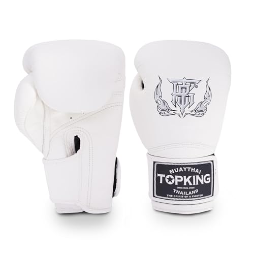 TOP KING Boxing Top King Gloves Super Single Tone, White, 12oz. - Image 2
