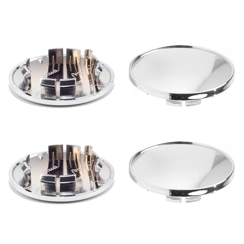 DewFlew 4Pcs Wheel Center Caps for 2000-2011Ford Focus Wheel Rim Outer 70mm(2.76in) Inner 50.5mm(1.99in) Chrome Hub Caps - Image 1