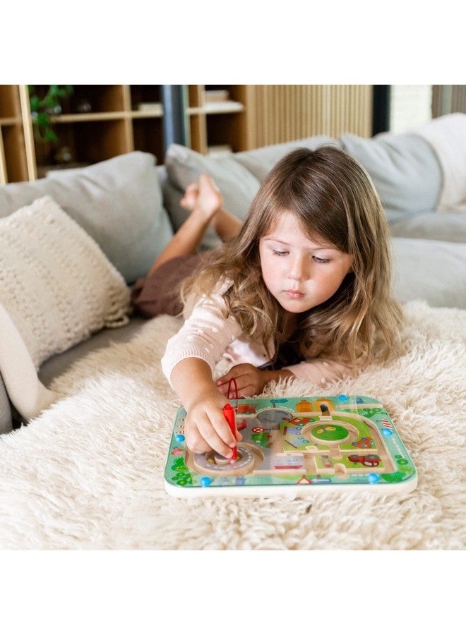 HABA Busy Board for Toddlers 2-4: Town Magnetic Maze Puzzle Game - Toddler Travel Toys for Preschoolers - Image 2