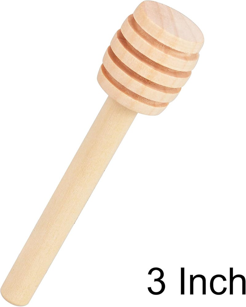 Ucheom Wooden Honey Dipper Sticks, 3Pcs Mini Honey Spoon for Honey Jar Dispense Mixing Stirrer - Image 3